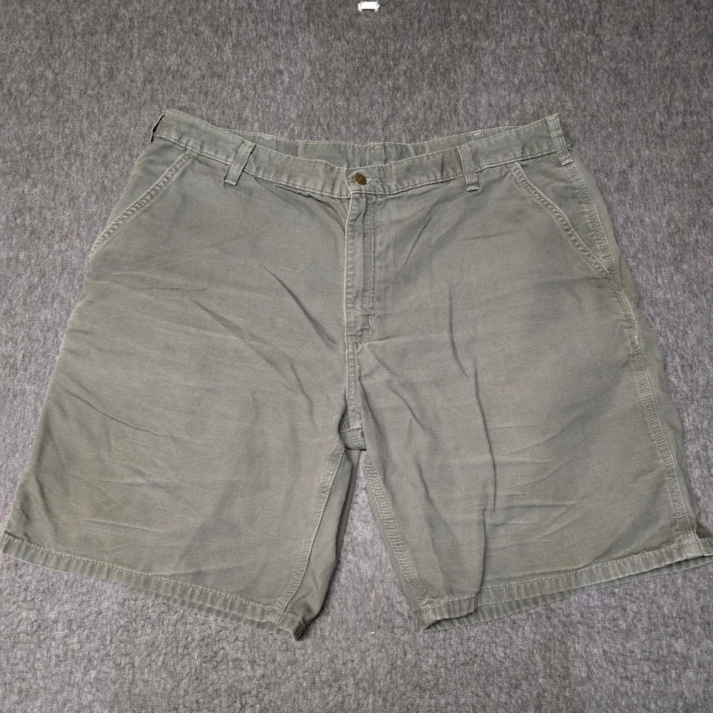 Vintage Carhartt Canvas Work Shorts Mens 42 Green B203 Dark Moss Utility